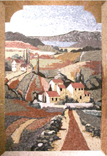 Tuscan landscape Mosaic with arch