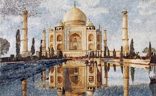 Taj Mahal mosaic mural