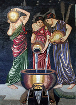 Danaiddes by Waterhouse mosaic mural