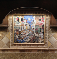 Venice Mosaic installation  kitchen Backsplash