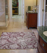 Paisley mosaic floor design installation