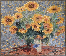  Monet Sunflowers mosaic