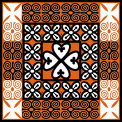 Adinkra symbol mosaic design.. Any symbols can be used in the design and colors can be adjusted