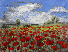 .Tuscan .Field of Poppies Mosaic 