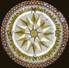 Compass rose Mosaic medallion