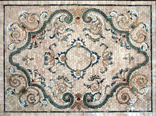 Scrollwork  wall or floor entryway mosaic