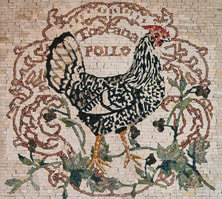 Tuscan rooster mosaic