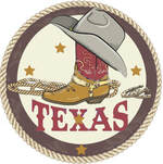 Texas Boot Mosaic Medallion