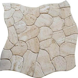 mosaic pebbles in a lt beige mosaic sheet 