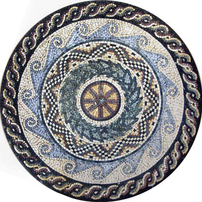  Medallion mosaic for floor or wall..indoors, outdoors, floors  pools or wall mosaic mural