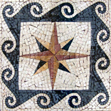 compass rose  or nautical mosaic