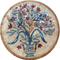 Floral mosaic medallion