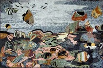 undersea mosaic mural