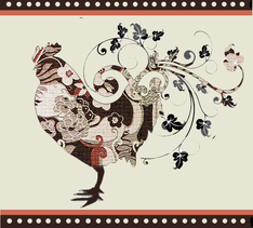 rooster mosaic