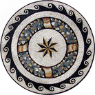 compass rose medallion mosaic