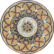 Mosaic MEDALLION MOSAIC MURAL