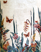 flowers and butterflies mosaic