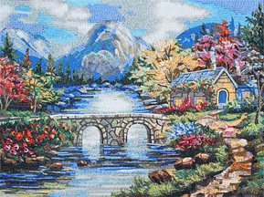 Country scene mosaic