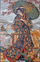 Asian woman mosaic woman