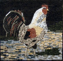 ROOSTER MOSAIC MURAL