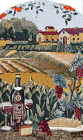 .wine art and Tuscan landscape Mosaic