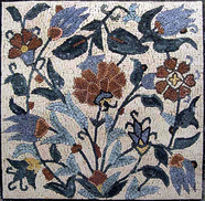 Flowers in vase mosaic