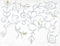  grey white flower scroll mosaic..contemporary and modern mosaic