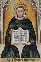 St Thomas Aquinas mosaic  mural