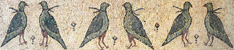 Ancient Bird  border mosaic