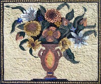 FLOWER AND URN MOSAIC MURAL