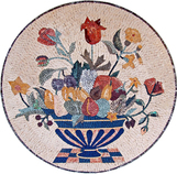 Fruit medallion mosaic