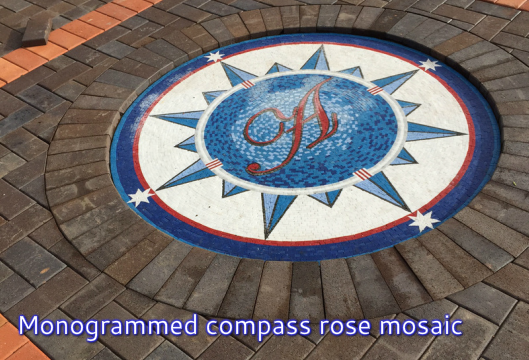 Compass Tile Backsplash Haase Nautical Ceramic Mural Art POV-AH001 