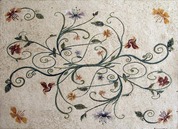 scroll work mosaic mural