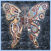 Large ornate butterfly mosaic