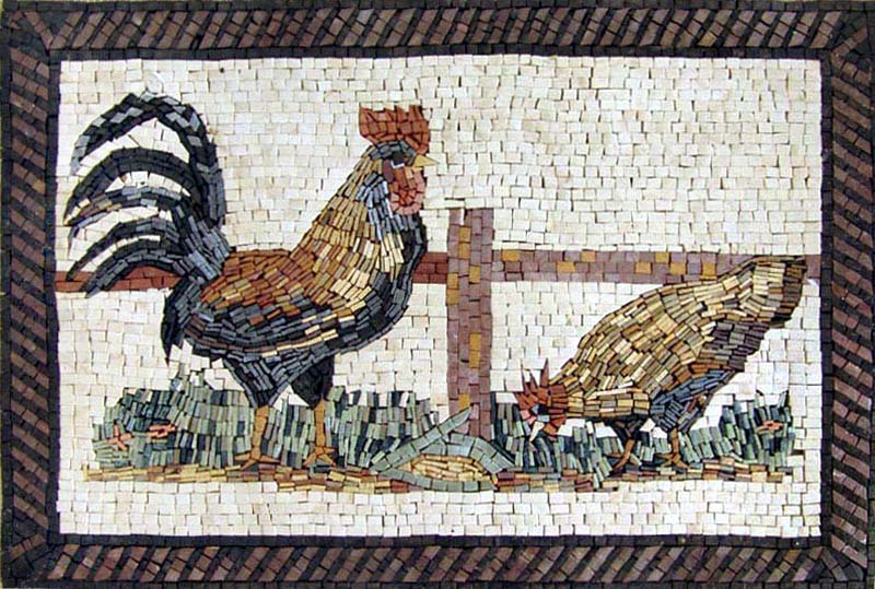 ROOSTER MOSAIC MURAL