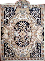 MOSAIC RUG WITH FANCY DESIGN
