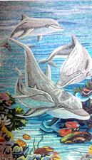  Glass dolphin mosaic