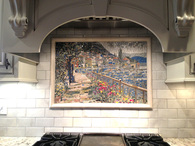 Mediterranean mosaic installation