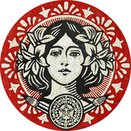  Mucha style medallion mosaic
