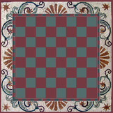 Checkerboard  game board  mosaic  for table .. personalized design and colors