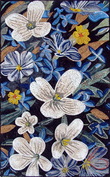 flowers mosaic mural