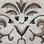 Entryway mosaics, wall, floors rug mosaics