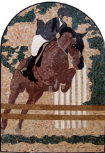 jumping horse mosaic