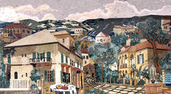 Tuscan village mosaic