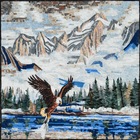 eAGLE IN MOUNTAINS MOSAIC MURAL