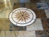 Compass Rose Medallion floor mosaic floor medallion installation
