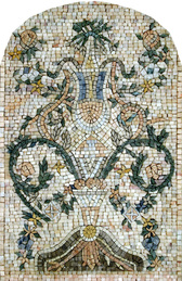  Entryway  mosaic .. urn