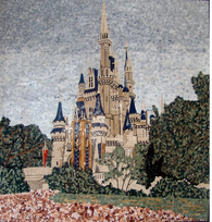  European castle  mosaic