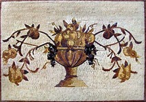 fruit in urn mosaic