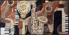 music instruments mosaic